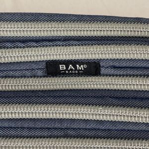 BAM denim colored bag.